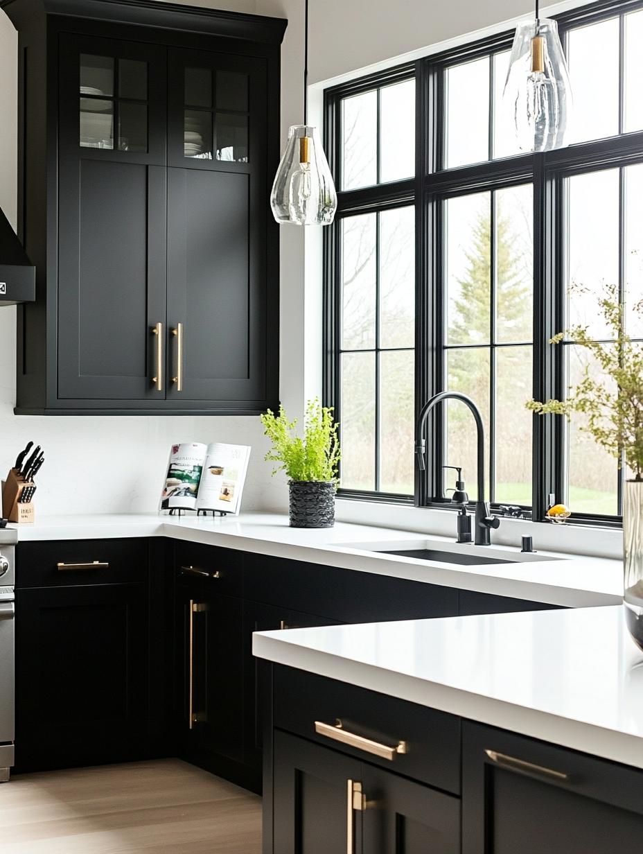 Glossy Black with Matte White