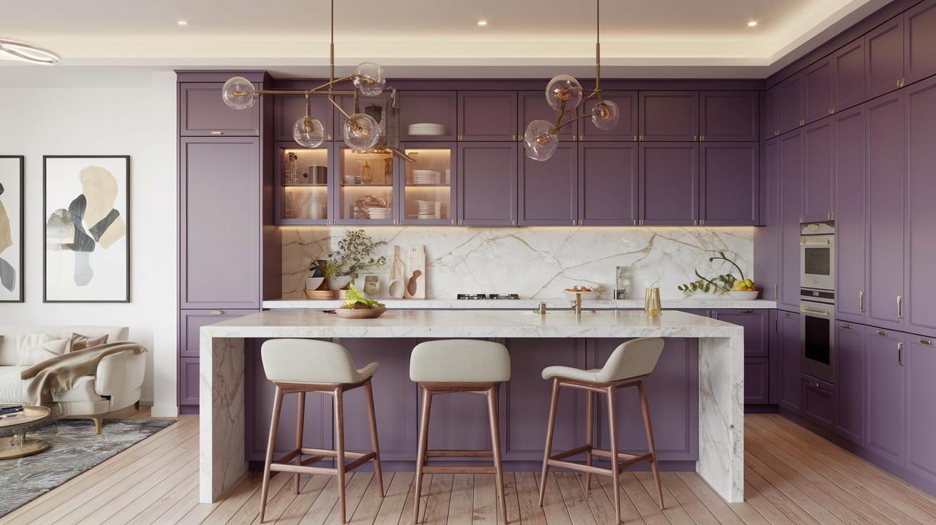 15 Purple Kitchen Cabinets Ideas
