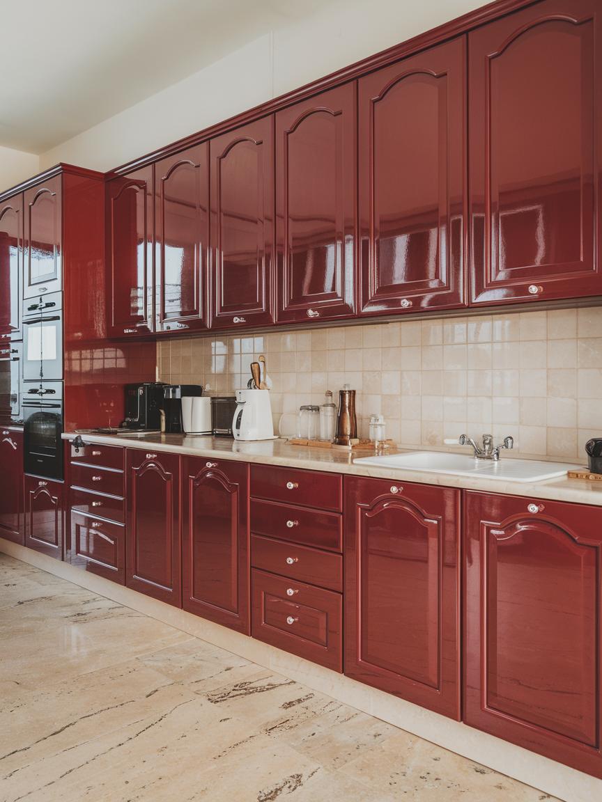 Cherry Red Cabinets