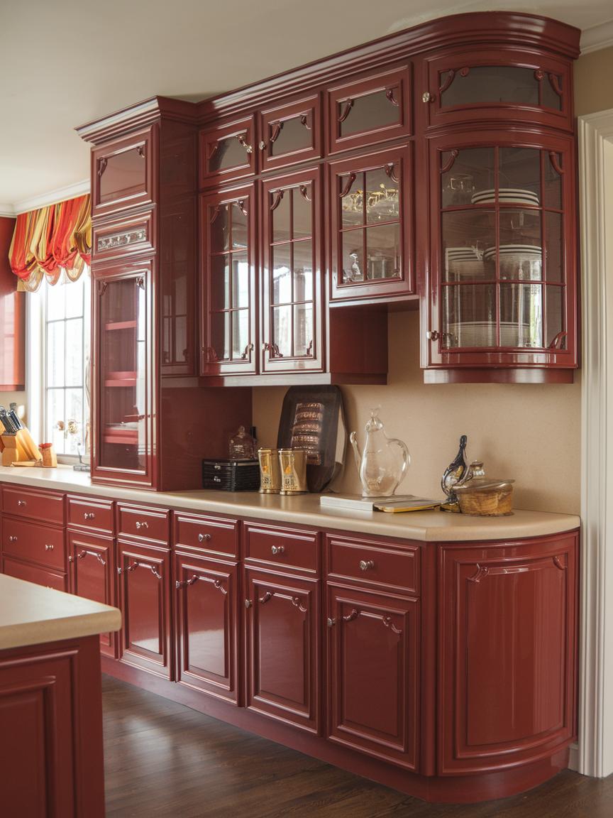 Cherry Red Cabinets