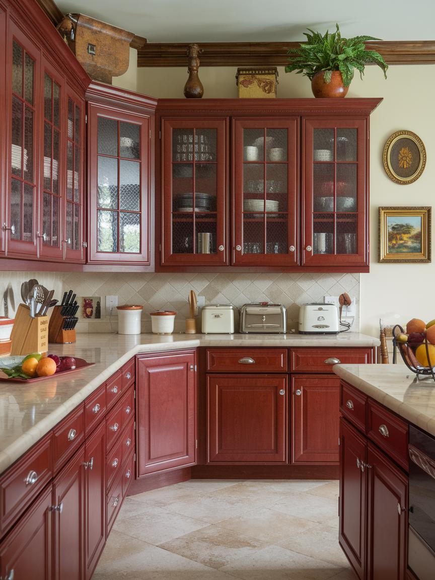 Cherry Red Cabinets