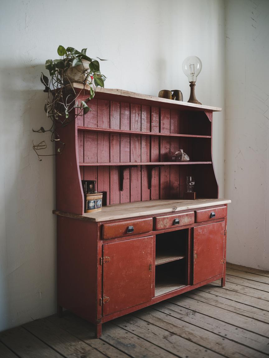 Rustic Red Cabinets