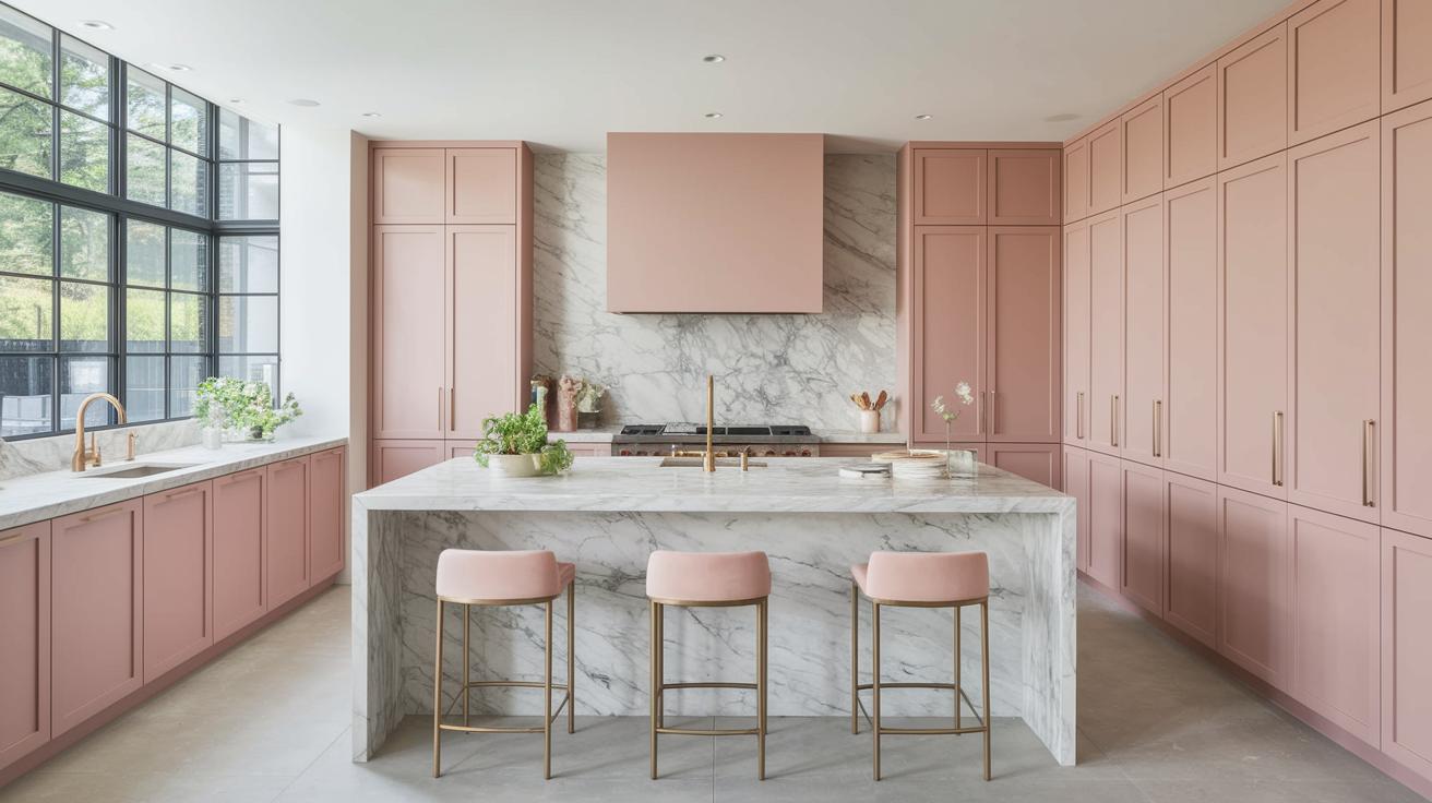 15 Pink Kitchen Islands That Serve as Stunning Focal Points